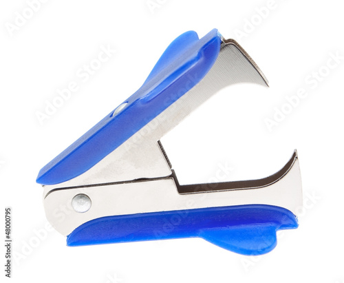 Staple remover, office supplies. On a white background. photo