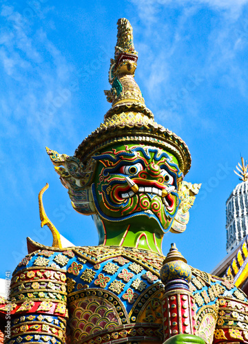 Guardian Statue at Wat Phra Kaew Grand Palace Bangkok © doraclub