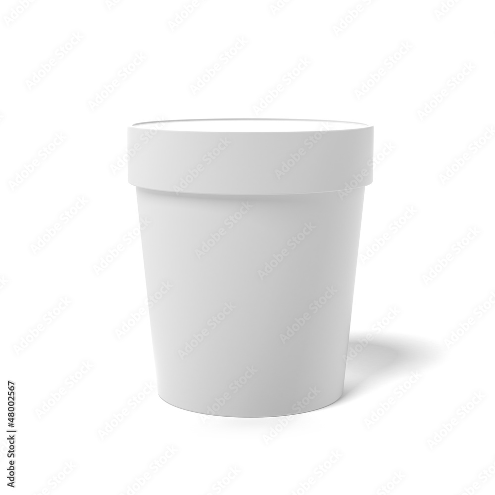 White closed container White closed container
