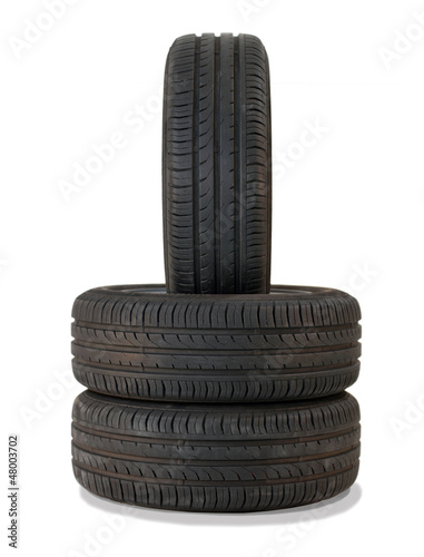 summer tires isolated on white background photo