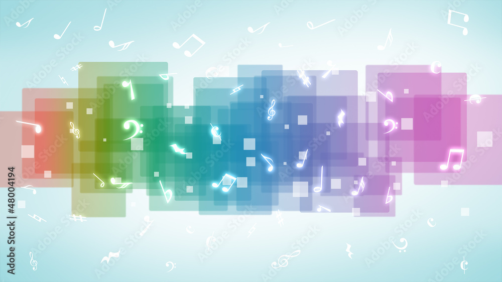 Abstract music notes background