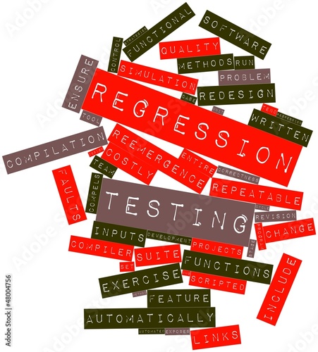 Fotografi Word cloud for Regression testing