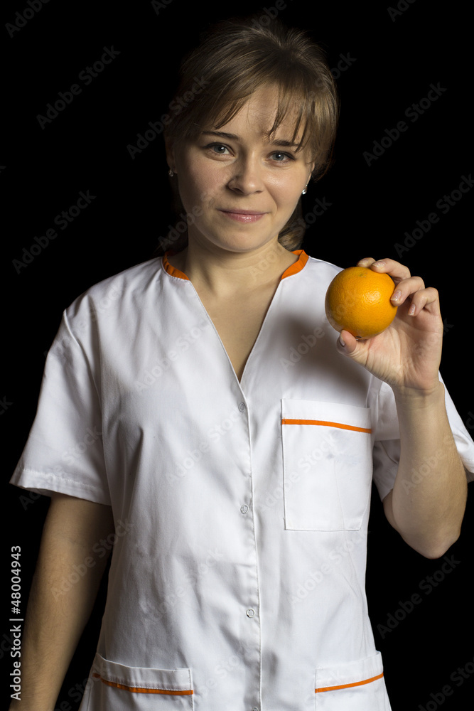Woman with orange Woman with orange