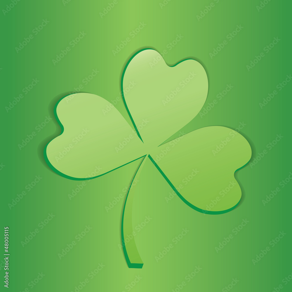 Clover icon isolated on green background. Clover icon isolated on green background.