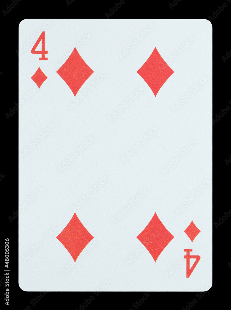 Obraz premium Playing cards - Four of diamonds