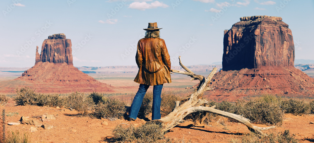 Εκτύπωση καμβά panoramic cowgirl