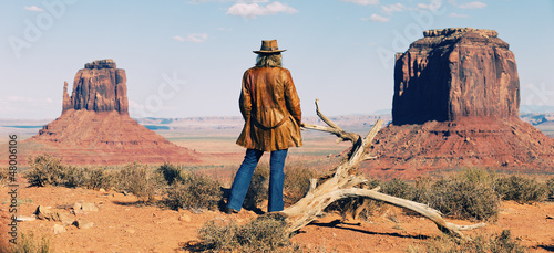 Εκτύπωση καμβά panoramic cowgirl
