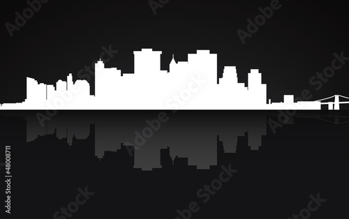 City Manhattan panorama  vector