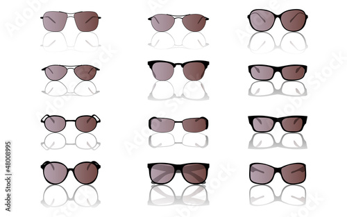 Sunglasses set, vector