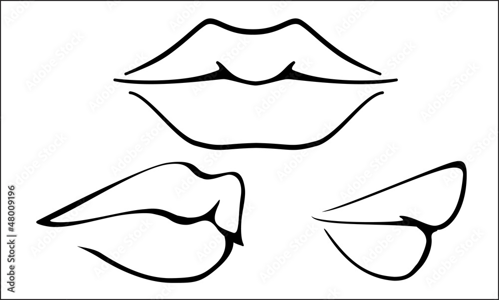 Hot Sensual Mouth, vector Hot Sensual Mouth, vector