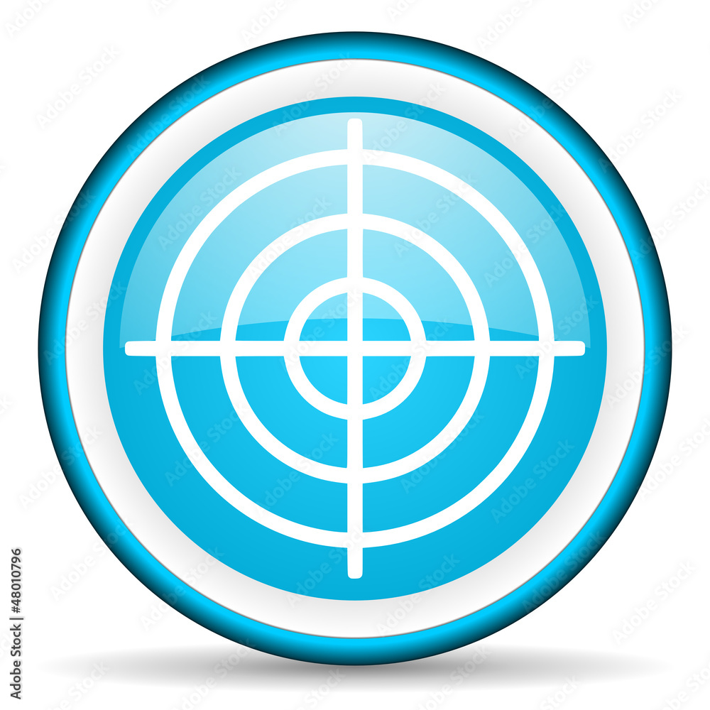 target blue glossy icon on white background target blue glossy icon on white background