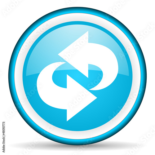 Free Download rotate blue glossy icon on white background - GFXLoad