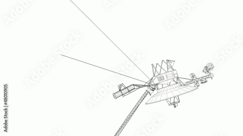 Artist rendering , Voyager space probe.	 photo