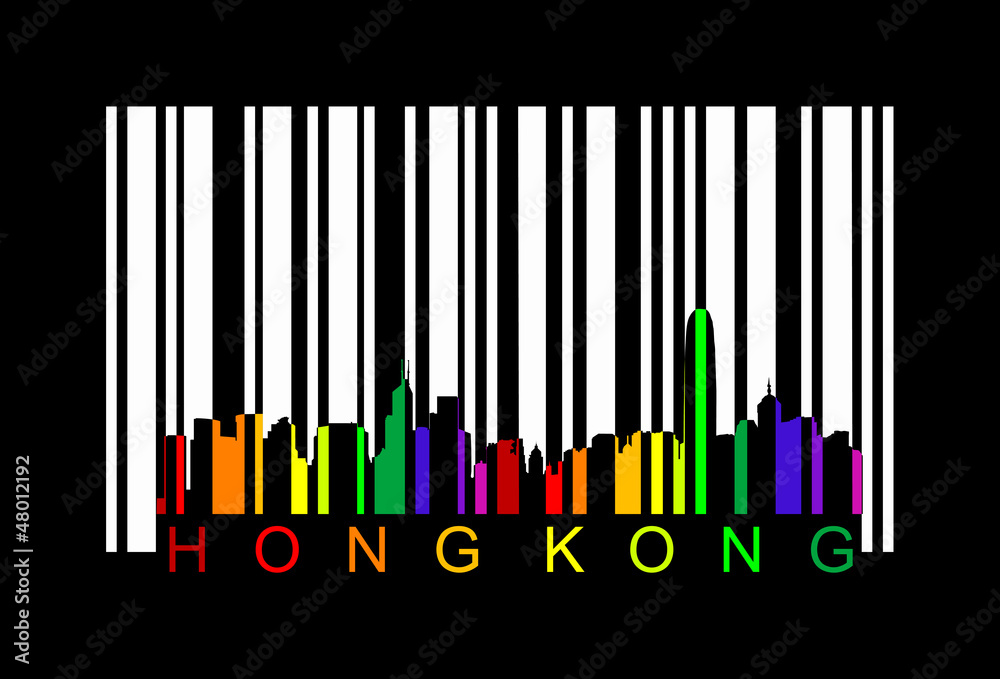 Obraz premium hong kong barcode, vector