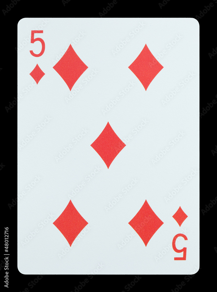 Playing cards - Five of diamonds