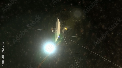 Artist rendering , Voyager space probe.	