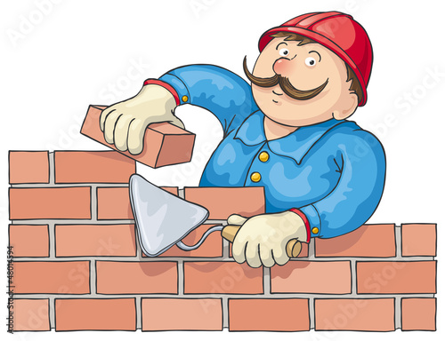 Bricklayer At the Work