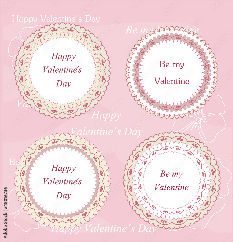 Valentine's day badges and labels Valentine's day badges and labels