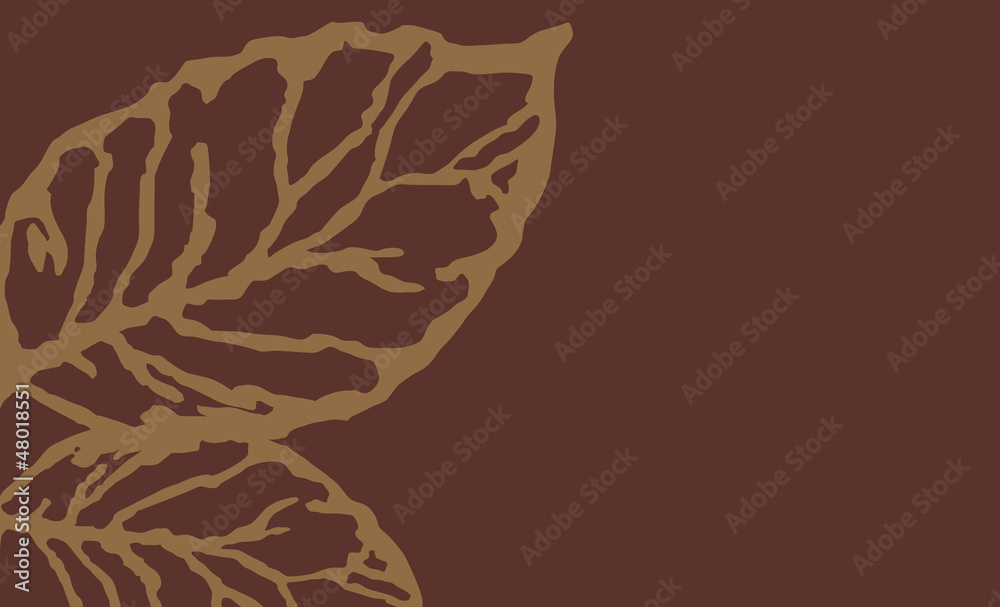 Fototapeta premium Tobacco leaf. Vector abstract background