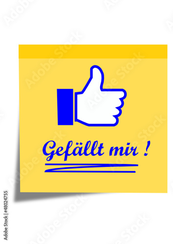 Notizzettel Gefällt mir