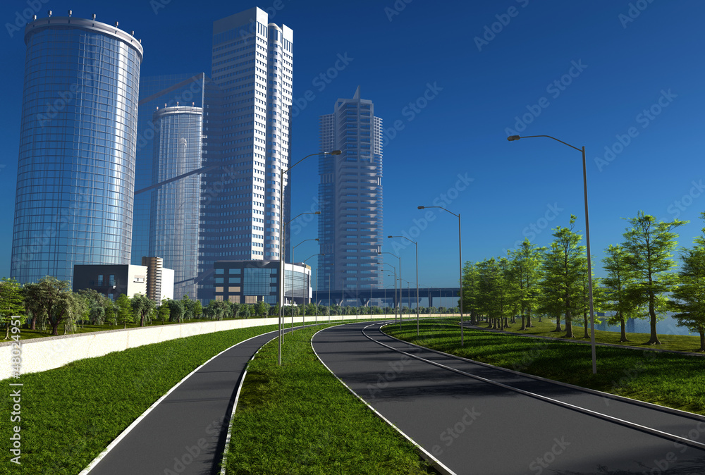 Obraz premium Modern city