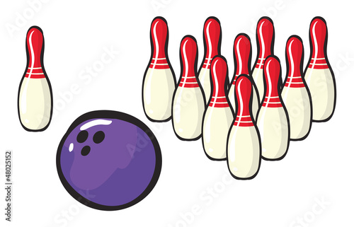 Fototapeta Bowling sport accessories