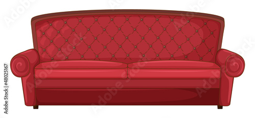 A red sofa