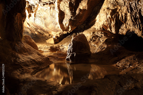 In a cave