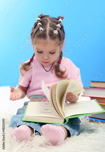 cute little girl with color...