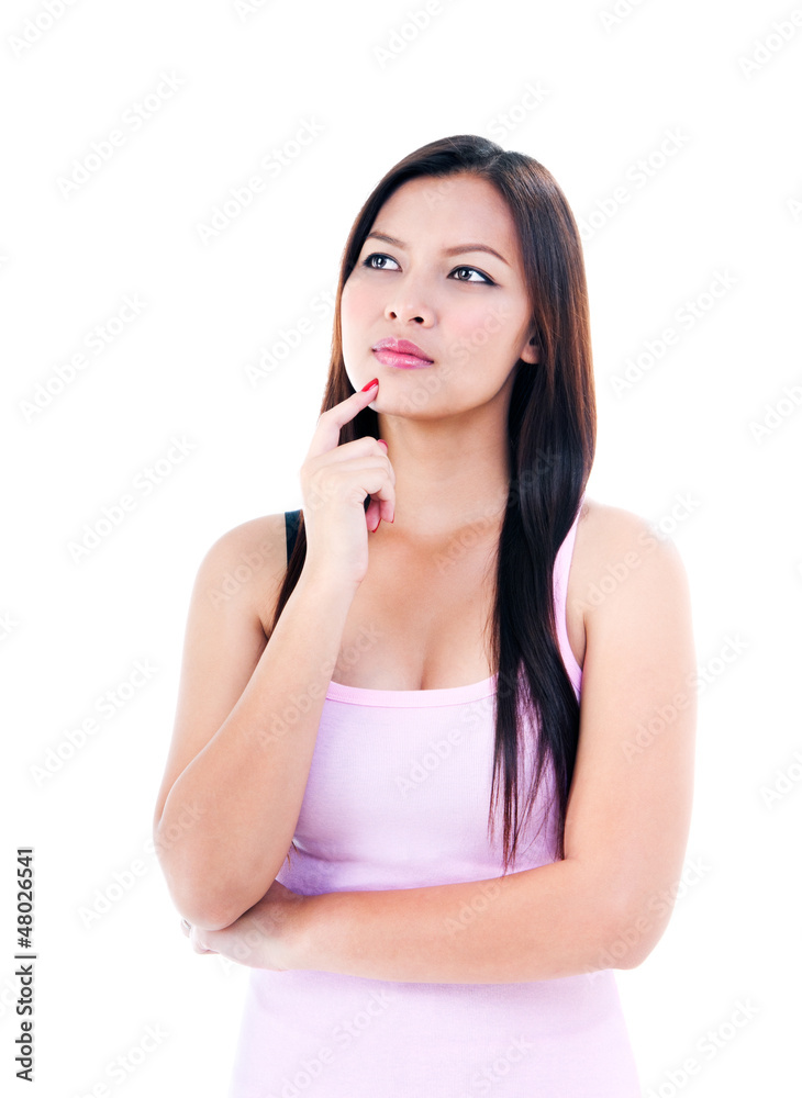 Pretty Young Woman Thinking