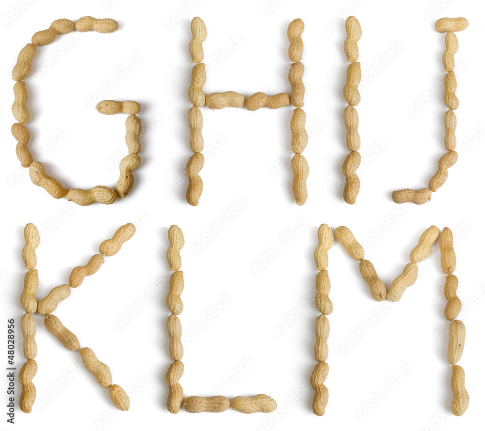 Letters Made of Peanuts Letters Made of Peanuts