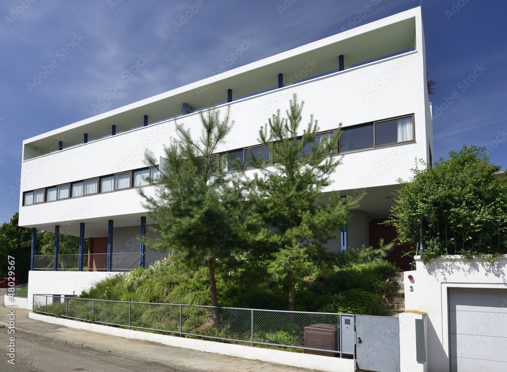 Courbusier house east side, Weissenhof, Stuttgart Courbusier house east side, Weissenhof, Stuttgart