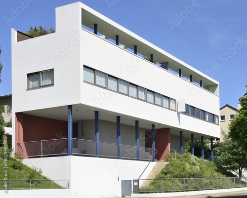 Courbusier house south east side, Weissenhof, Stuttgart photo