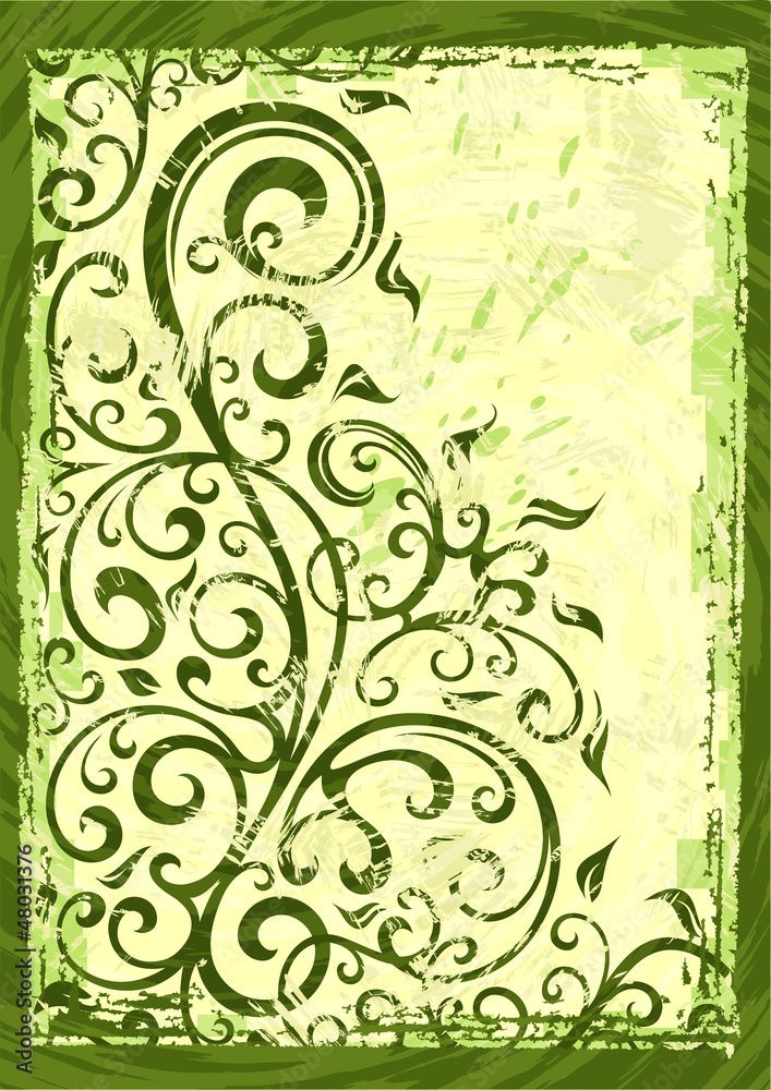 Abstract grunge vector floral illustration. Abstract grunge vector floral illustration.