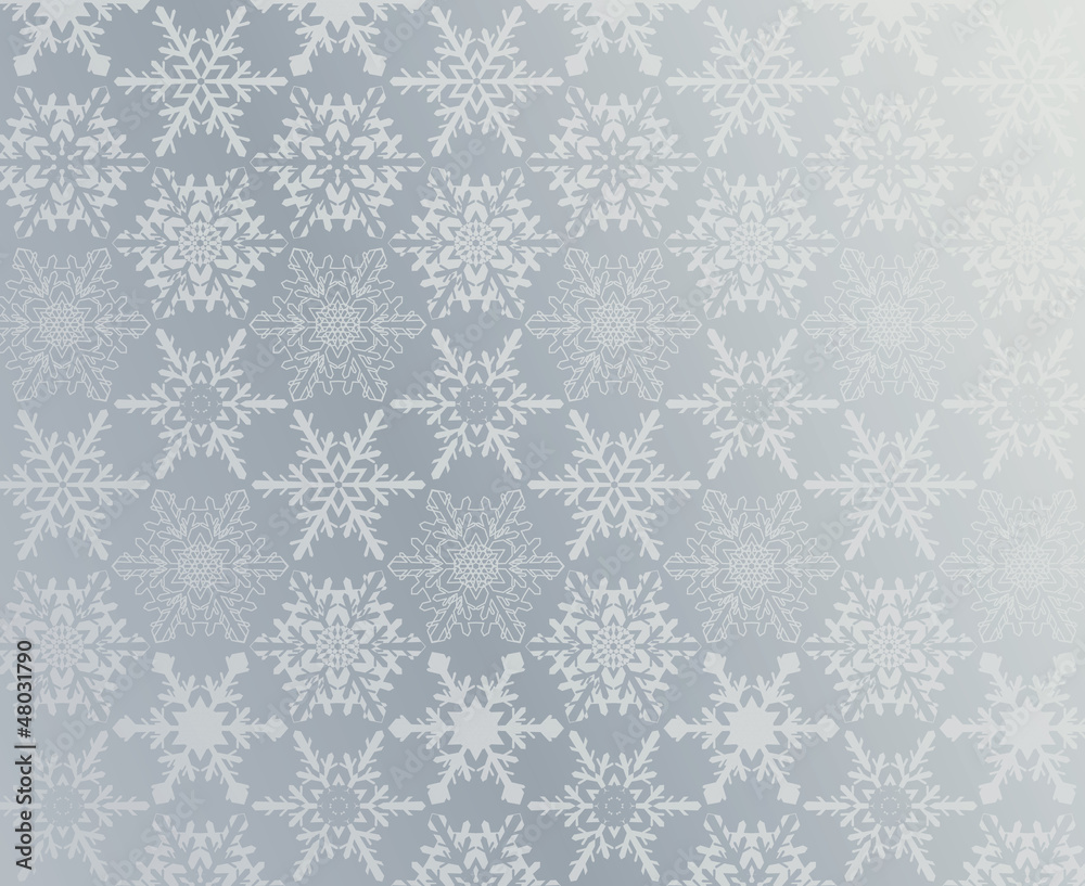 Silver snowflake pattern