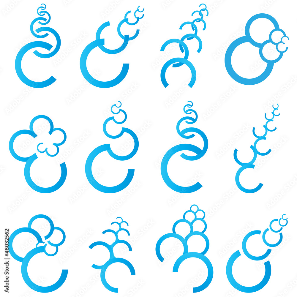 set of technology concept abstract icons set of technology concept abstract icons
