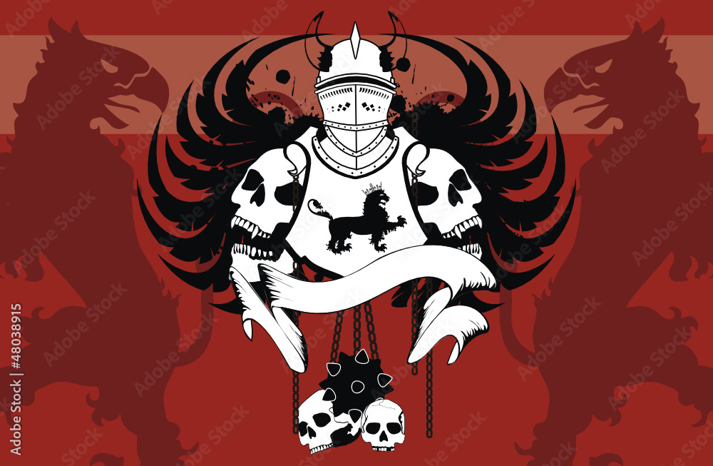heraldic coat of arms background in vector format