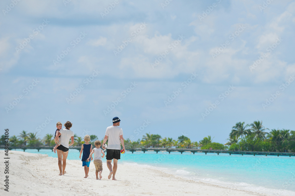 happy family on vacation