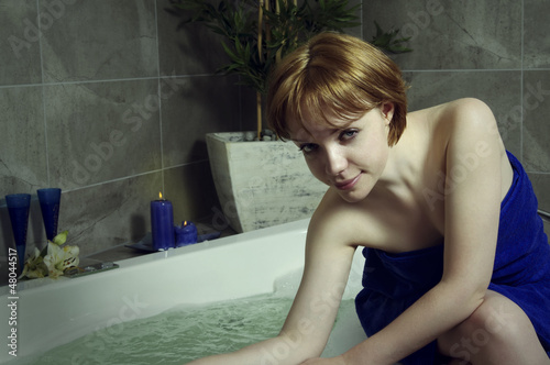 woman in bath