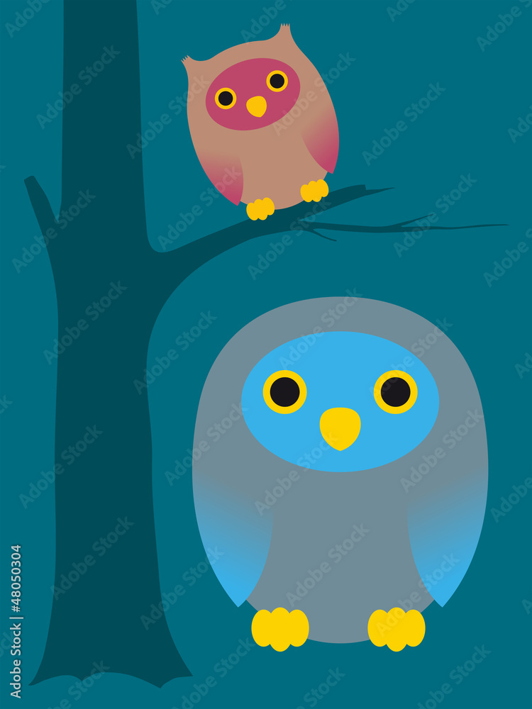 Cute cartoon owls Cute cartoon owls