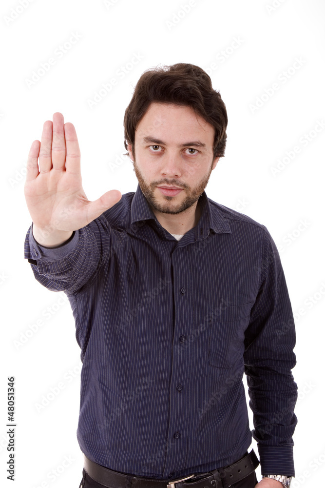 young casual man portrait in a white background young casual man portrait in a white background