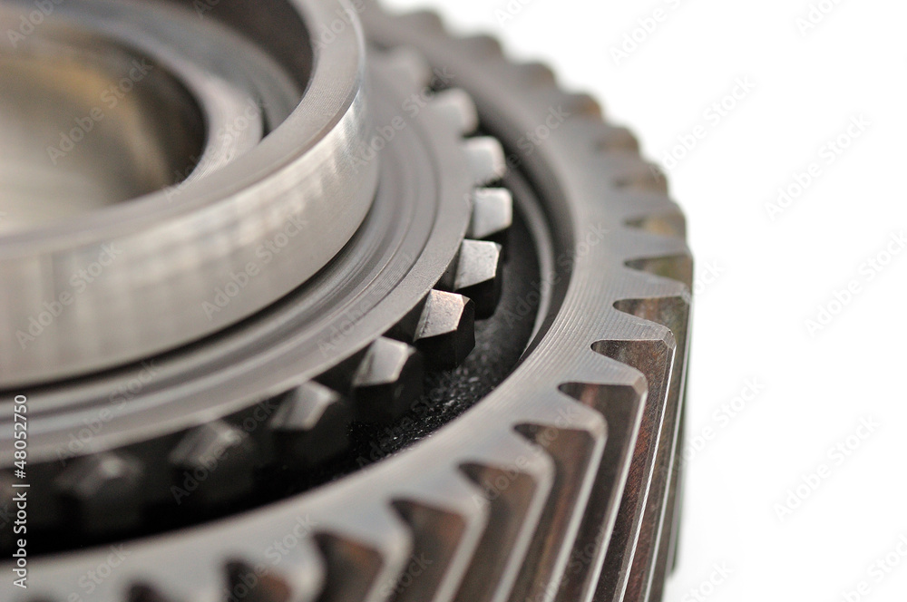 Gearbox parts isolated on white background. Gearbox parts isolated on white background.