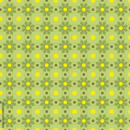 Seamless Geometric Green Pattern