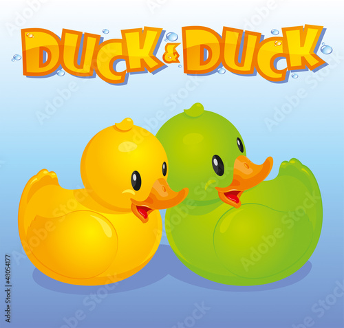 Yellow and green ducks
