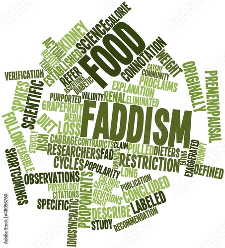 Word cloud for Food faddism photo