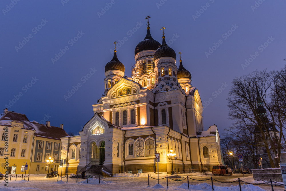 Alexander-Newski-Kathedrale im Abendlicht
