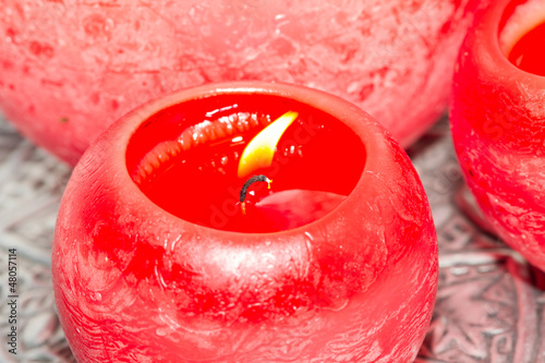 Close-up of a red candle