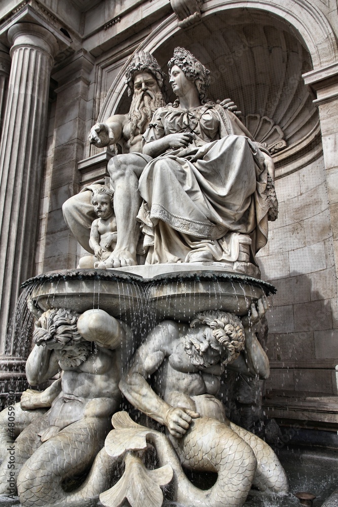 Vienna fountain - Neptune at Albertina