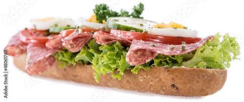 Isolated Salami Sandwich