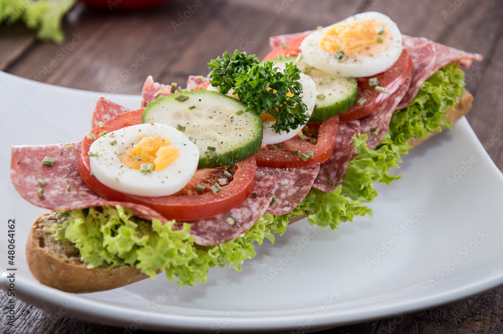 Fresh made Salami Sandwich Fresh made Salami Sandwich